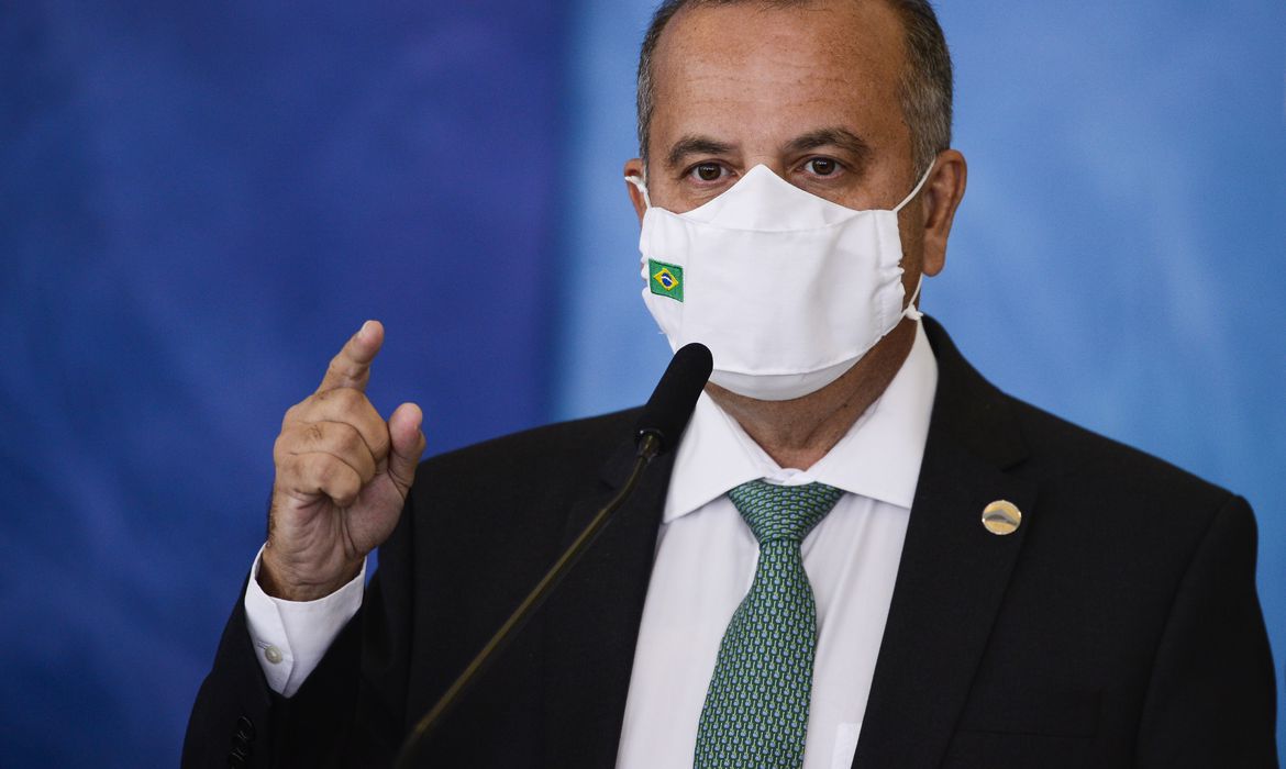 O ministro do Desenvolvimento Regional, Rogério Marinho, durante cerimônia para o anúncio de investimentos para o Programa Águas Brasileiras.