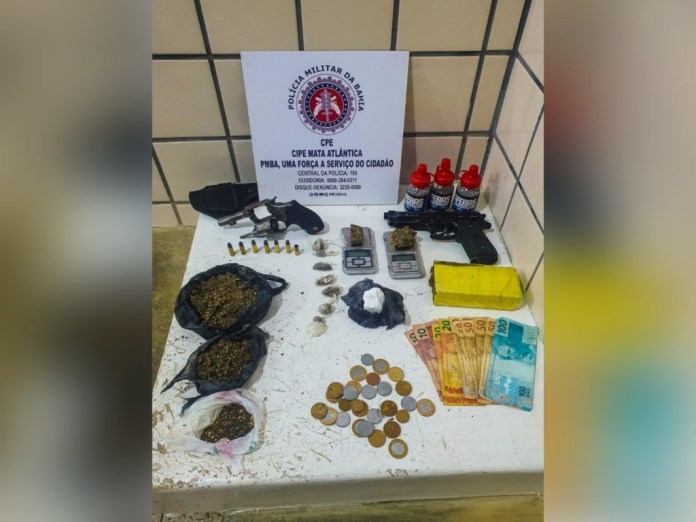 Cipe prende homem por tráfico de drogas e porte ilegal de arma de fogo