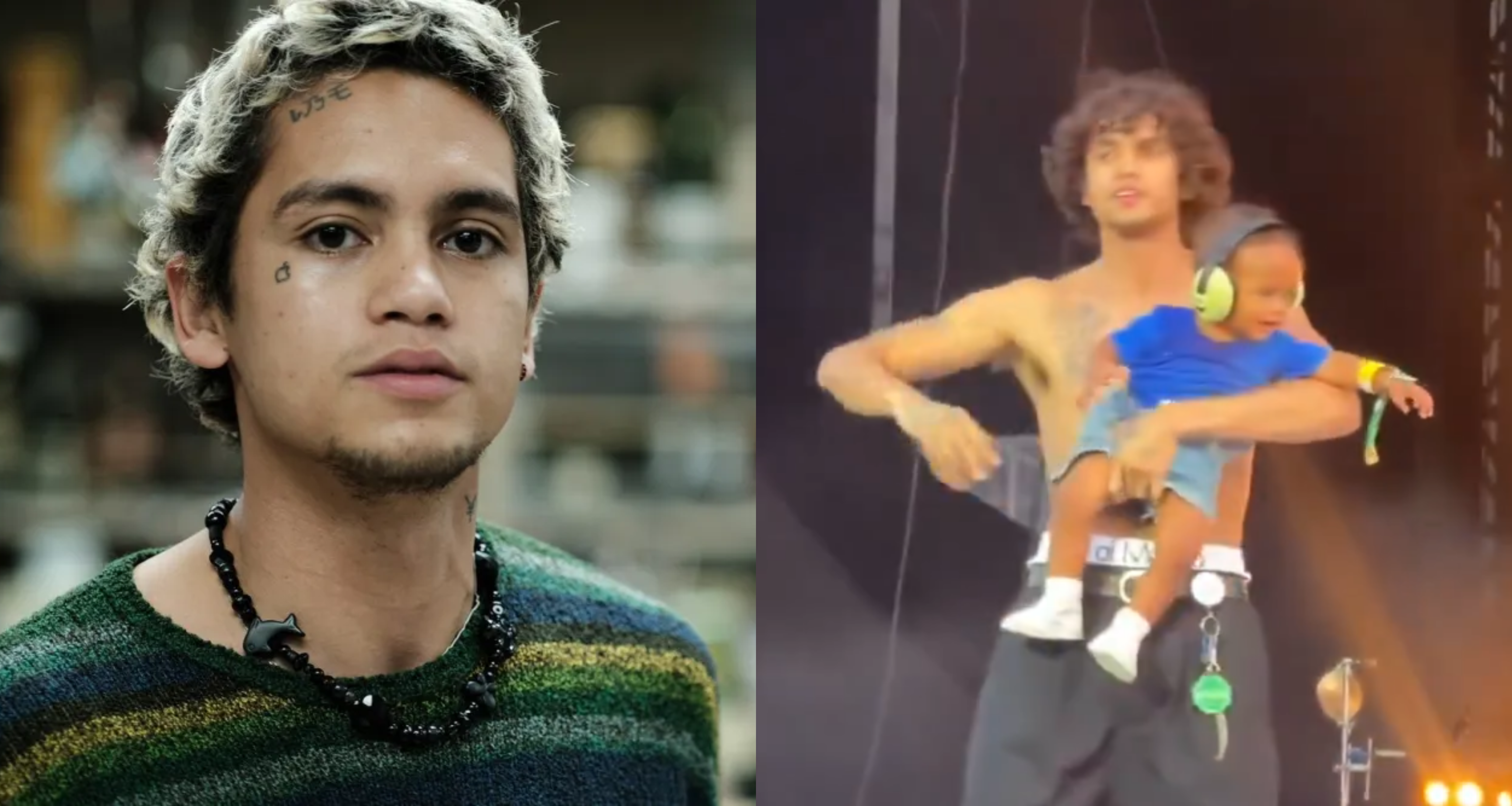Ator de “Euphoria” leva filho para palco do Lollapalooza; veja