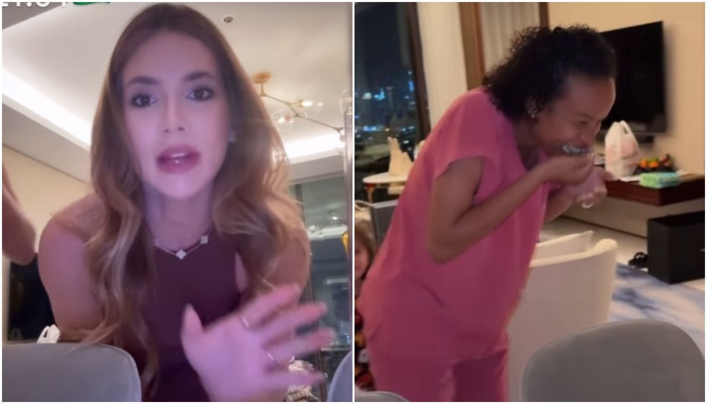 Virginia leva babás dos filhos para provar caviar em Dubai; assista