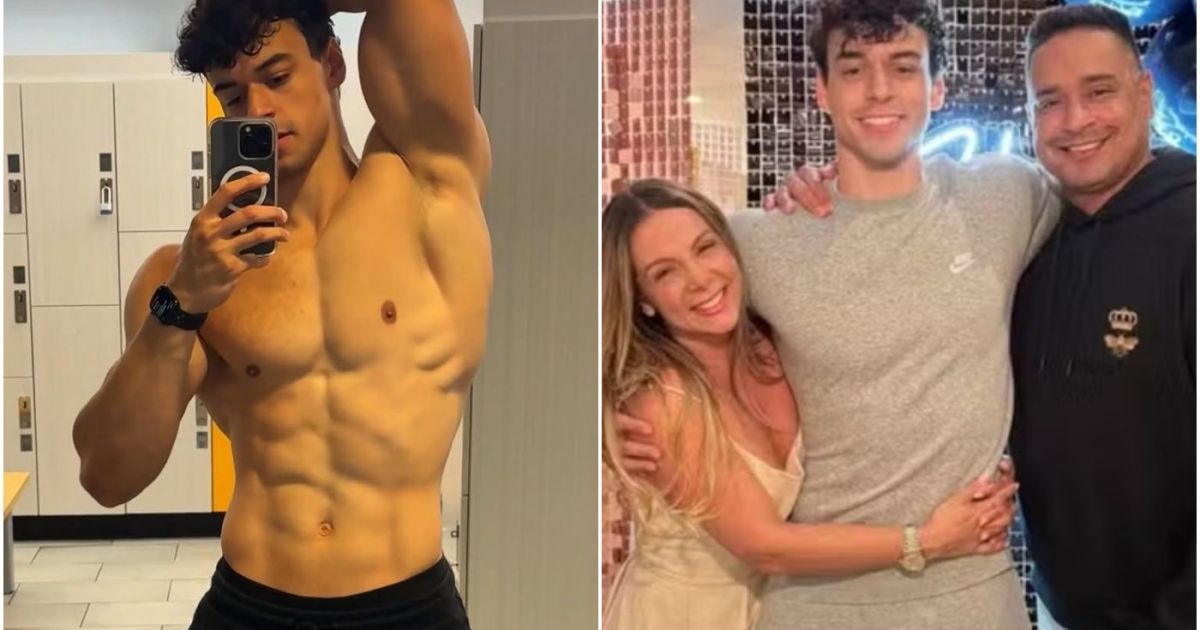 Carla Perez exalta filho em foto mostrando tanquinho
