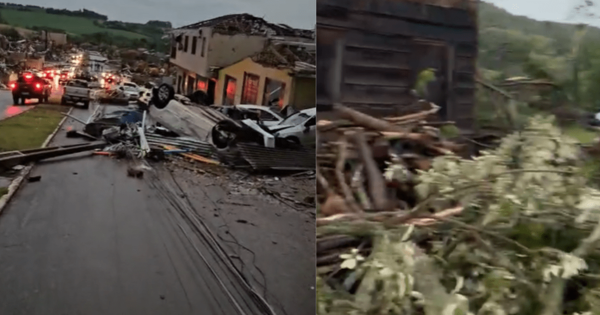 Tornado no Paraná provoca ventos de 250km/h, diz Simepar
