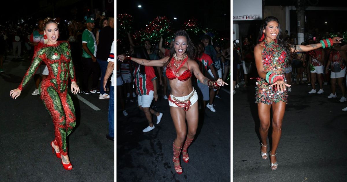 Virginia, Brunna Gonçalves e mais famosas sambam em ensaio da Grande Rio