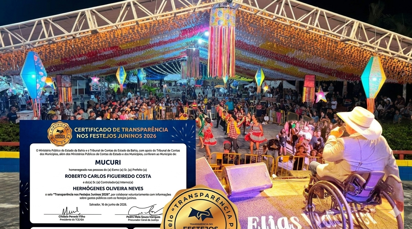 Mucuri conquista Selo de Transparência e se destaca entre os municípios baianos pela responsabilidade na gestão dos festejos populares