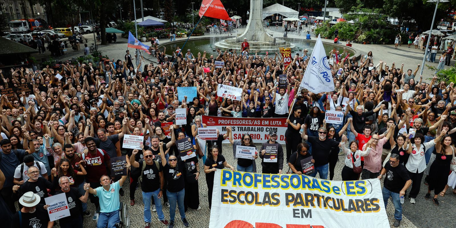 Professores de escolas particulares do Rio fazem greve de 24 horas