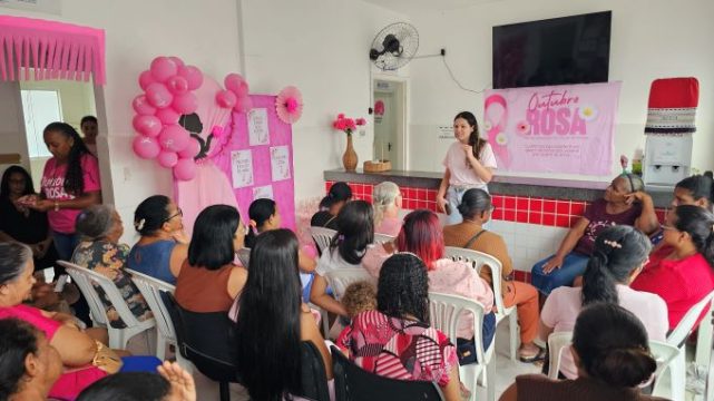 Mulheres de Itabatã protagonizam ação do “Outubro Rosa” em defesa da saúde, da prevenção e do autocuidado