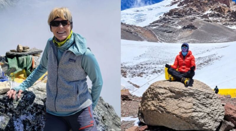 Após a morte do marido, mulher de 64 anos estabeleceu desafio de escalar os sete picos mais altos dos sete continentes como forma de superar o luto Após a morte do marido, mulher de 64 anos estabeleceu desafio de escalar os sete picos mais altos dos sete continentes como forma de superar o luto